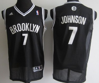 Brooklyn Nets #7 Joe Johnson Black Swingman Jersey 