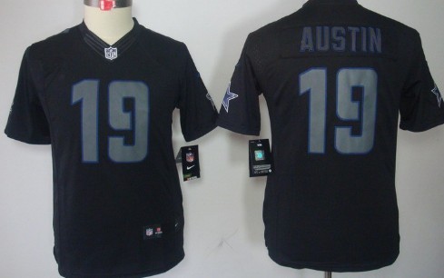 Nike Dallas Cowboys #19 Miles Austin Black Impact Limited Kids Jersey 
