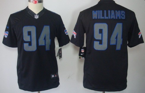 Nike Buffalo Bills #94 Mario Williams Black Impact Limited Kids Jersey 