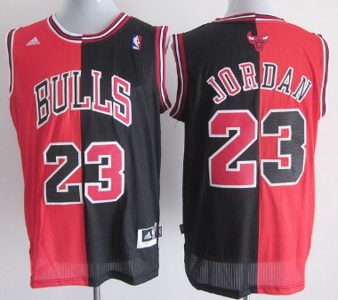 Chicago Bulls #23 Michael Jordan Revolution 30 Swingman Red/Black Two Tone Jersey