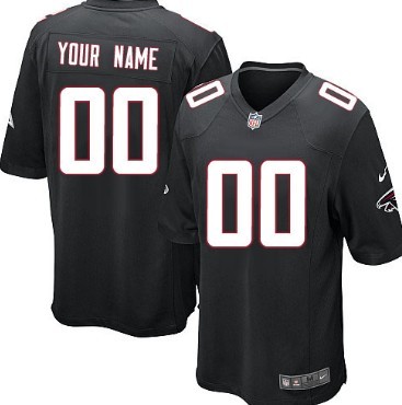 Kids' Nike Atlanta Falcons Customized Black Game Jersey 