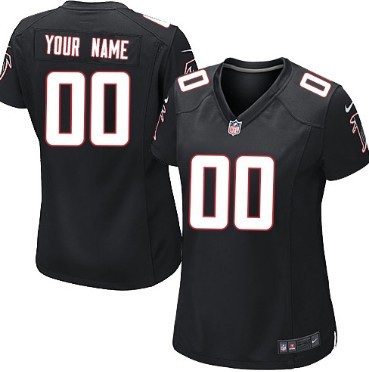 Women's Nike Atlanta Falcons Customized Black Game Jersey 