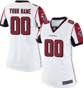 Women's Nike Atlanta Falcons Customized White Limited Jersey 
