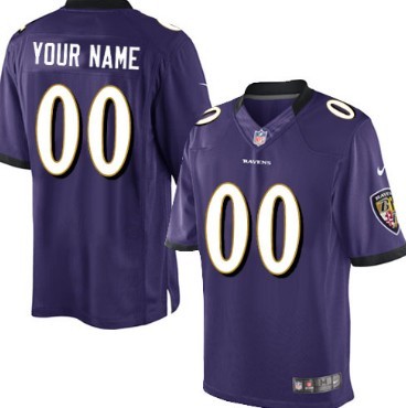 Men's Nike Baltimore Ravens Customized Purple Limited Jersey 
