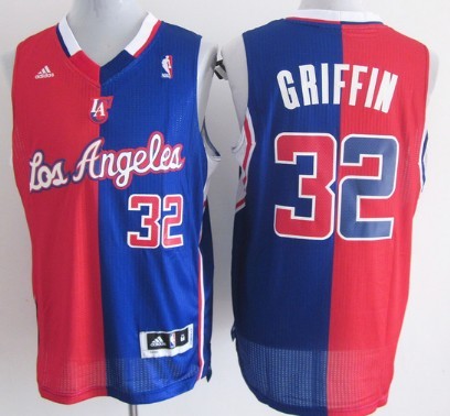Los Angeles Clippers #32 Blake Griffin Revolution 30 Swingman Red/Blue Two Tone Jersey 