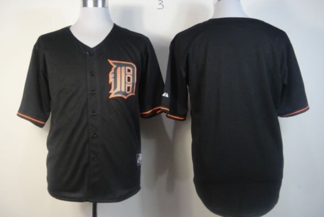 Detroit Tigers Blank Black Fashion Jersey 
