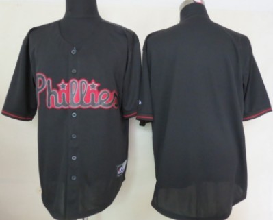 Men's Philadelphia Phillies Customized 2012 Black Fashion Jersey 