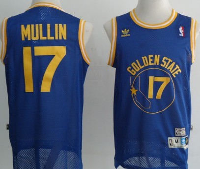 Golden State Warriors #17 Chris Mullin Blue Swingman Throwback Jersey 