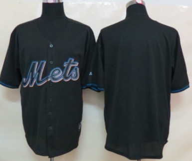 New York Mets Blank Black Fashion Jersey 