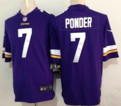 Nike Minnesota Vikings #7 Christian Ponder 2013 Purple Game Jersey