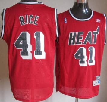 Miami Heat #41 Glen Rice Red Swingman Throwback Jersey