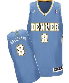 Denver Nuggets #8 Danilo Gallinari Light Blue Swingman Jersey