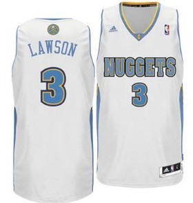 Denver Nuggets #3 Ty Lawson White Swingman Jersey 