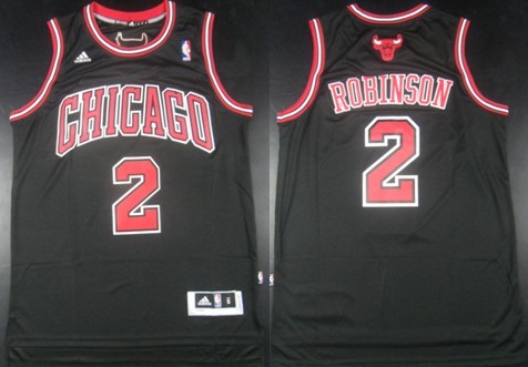Chicago Bulls #2 Nate Robinson Revolution 30 Swingman Black Jersey 