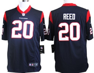 Nike Houston Texans #20 Ed Reed Blue Game Jersey 