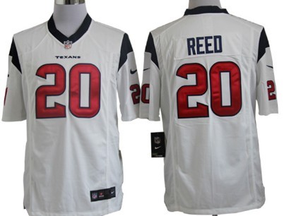 Nike Houston Texans #20 Ed Reed White Game Jersey 