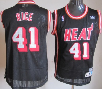 Miami Heat #41 Glen Rice Black Swingman Throwback Jersey