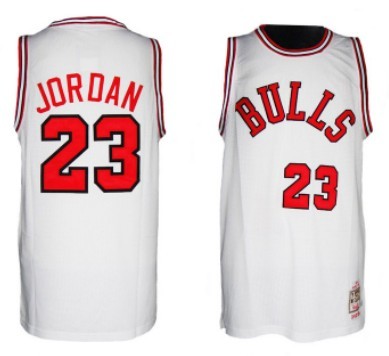 Chicago Bulls #23 Michael Jordan 1984-1985 Hardwood Classics White Swingman Jersey