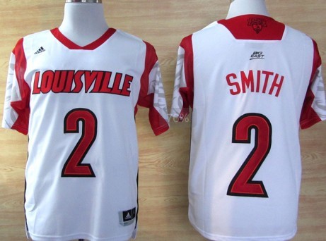 Louisville Cardinals #2 Russ Smith 2013 March Madness White Jersey