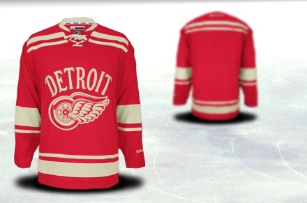 Mens Detroit Red Wings Customized 2012 Winter Classci Red Jersey