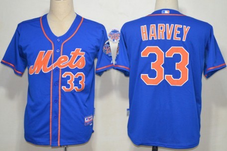 New York Mets #33 Matt Harvey Blue Jersey