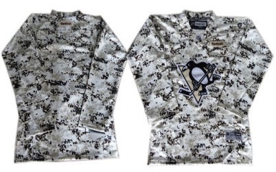 Pittsburgh Penguins Blank White Camo Kids Jersey 