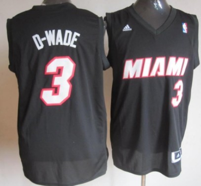 Miami Heat #3 D-Wade Black Fashion Jersey