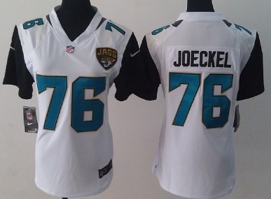 Nike Jacksonville Jaguars #76 Luke Joeckel 2013 White Game Womens Jersey