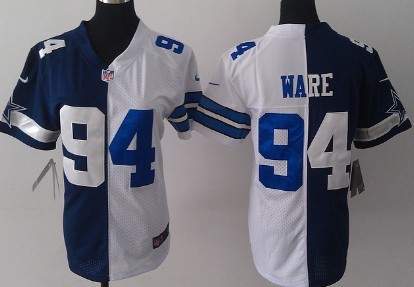 Nike Dallas Cowboys #94 DeMarcus Ware Blue/White Two Tone Womens Jersey