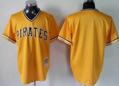 Men's Pittsburgh Pirates Customized Black Throwback Jersey 