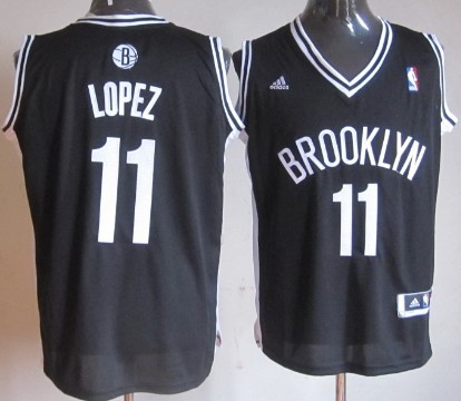 Brooklyn Nets #11 Brook Lopez Revolution 30 Swingman Black Jersey 