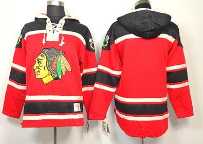 Old Time Hockey Chicago Blackhawks Blank Red Hoodie