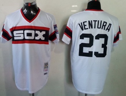 Chicago White Sox #23 Robin Ventura 1983 White Pullover Throwback Jersey