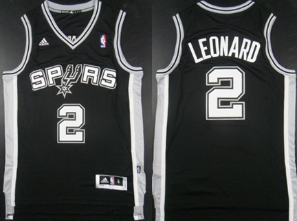 San Antonio Spurs #2 Kawhi Leonard Revolution 30 Swingman Black Jersey 