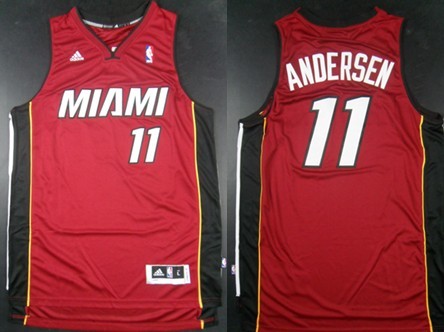 Miami Heat #11 Chris Andersen Revolution 30 Swingman Red Jersey