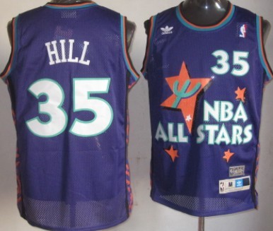 NBA 1995 All-Star #35 Grant Hill Purple Swingman Throwback Jersey 