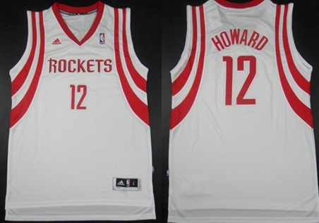 Houston Rockets #12 Dwight Howard Revolution 30 Swingman White Jersey