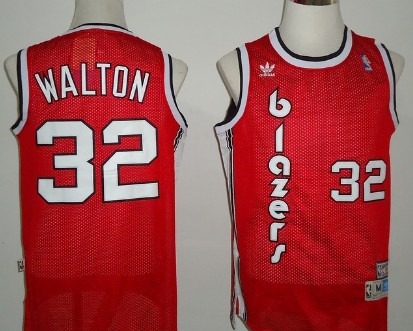 Portland Trail Blazers #32 Bill Walton Red Swingman Throwback Jersey