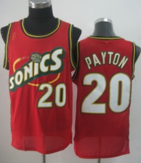 Seattle Supersonics #20 Gary Payton 1995-96 Red Swingman Jersey 
