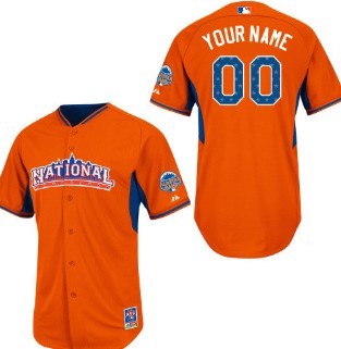 Men's National League Customized 2013 All-Star Orange Jersey