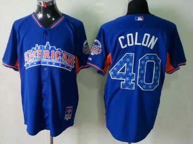 Oakland Athletics #40 Bartolo Colon 2013 All-Star Blue Jersey
