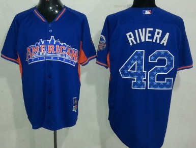 New York Yankees #42 Mariano Rivera 2013 All-Star Blue Jersey