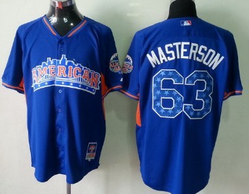 Cleveland Indians #63 Justin Masterson 2013 All-Star Blue Jersey