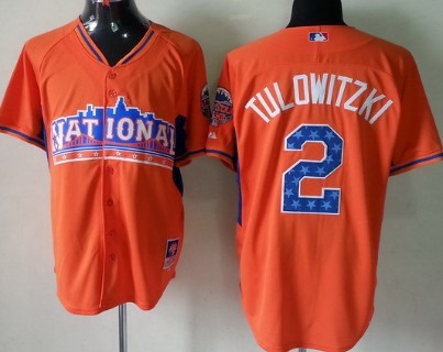 Colorado Rockies #2 Troy Tulowitzki 2013 All-Star Orange Jersey