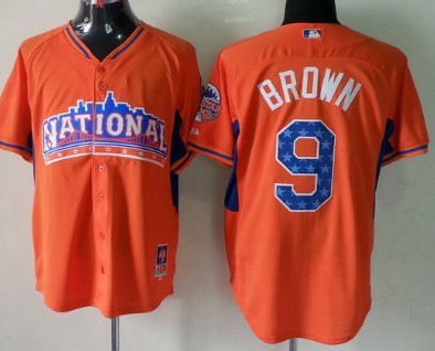 Philadelphia Phillies #9 Domonic Brown 2013 All-Star Orange Jersey