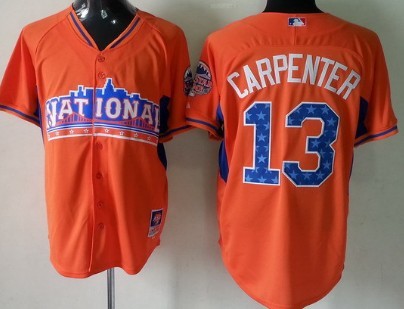 St. Louis Cardinals #13 Matt Carpenter 2013 All-Star Orange Jersey