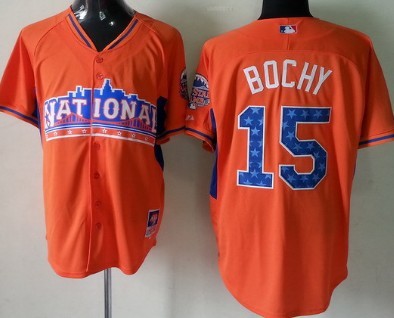 San Francisco Giants #15 Bruce Bochy 2013 All-Star Orange Jersey