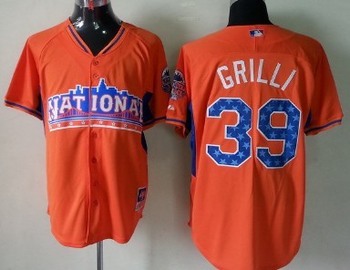 Pittsburgh Pirates #39 Jason Grilli 2013 All-Star Orange Jersey