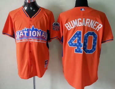 San Francisco Giants #40 Madison Bumgarner 2013 All-Star Orange Jersey
