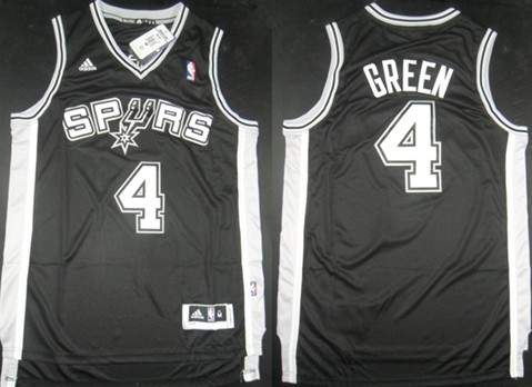 San Antonio Spurs #4 Danny Green Revolution 30 Swingman Black Jersey 